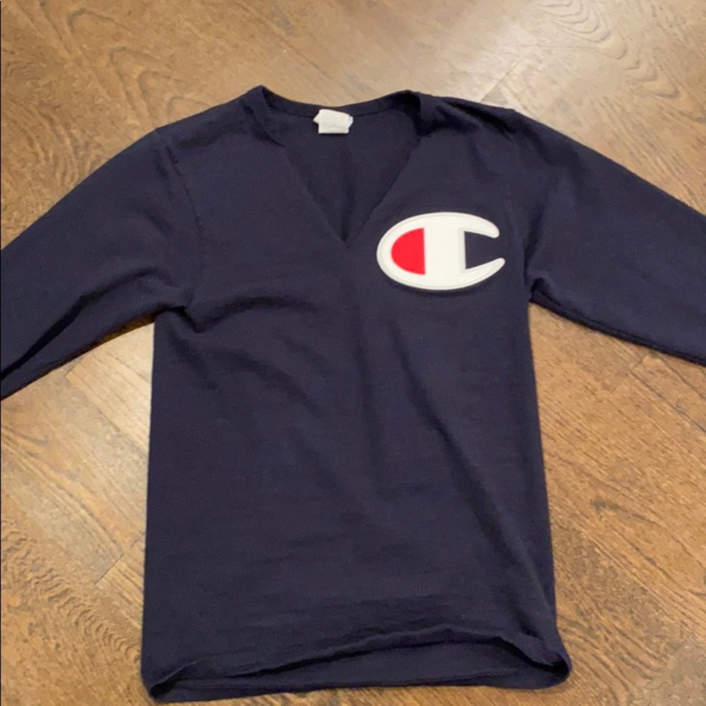 Navy Blue Champion V neck